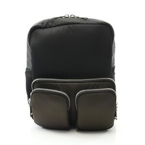 Prada TESSUTO POCKET Backpack Nylon Black Khaki Green
